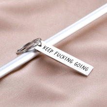 Load image into Gallery viewer, Tritiara Graduation Gifts Keychain for Class 2020 Her Him Daughter Son College Student Quote Keep Going Stainless Steel Engraved Come Chrismas Stcocking Stuffer Secret Message Jewelry Key Ring
