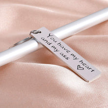 Load image into Gallery viewer, Tritiara Anniversary Gift Keychain for Husband Boyfriend Him from Girlfriend Wife Birthday for Couple You Have My Heart and My Ass Keyring I Love You Wedding Valentines Day Gifts
