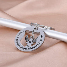 Load image into Gallery viewer, Tritiara Mom Memorial Keychain - Loss of Mother Jewelry-Guardian Angel Keychain-Memorial Sympathy Gift Christmas Thanksgiving
