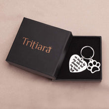 Load image into Gallery viewer, Tritiara Pet Memorial Gift Keychain for Dogs Cats Personalized -Loss of Pet Sympathy DIY Crafts Keepsake -No Longer by My Side Forever in My Heart Cat Remembrance Jewelry Keyrings
