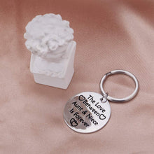 Load image into Gallery viewer, Tritiara Aunt Gifts from Niece Birthday Appreciate Chrismas Gift Keychain for Aunts Women The Love Between Aunt and Niece is Forever Niece Gift from Aunt Graduation Key Ring Jewelry
