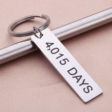 Load image into Gallery viewer, Tritiara 11 Year Wedding Aniversary 4,015 Days Gifts Keychain for Men Her Him Wife Husband Couples Keychain Keyring Charm Wifey Hubby Bride Stainless Steel Valentine Birthday Day

