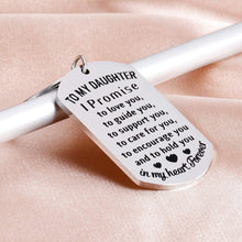 Load image into Gallery viewer, Tritiara Daughter Gifts from Mom Inspirational Keychain Gift for Teen Girl Women Graduation Stocking Stuffers for Teenage Girls Kids Birthday Gradation Wedding Presents
