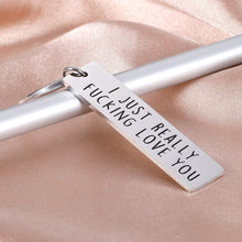 Load image into Gallery viewer, Tritiara Couple Key Chain Gifts for Him Her-Husband for Girlfriend Boyfriend Wife Keychain Gifts for Anniversary Birthday Wedding Gifts from Wifey Hubby Valentine Day Gifts-I Just Really Love You
