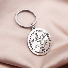 Load image into Gallery viewer, Tritiara Women Keychain for Wife Birthday Bride Wedding Day Girl Her Girls Daughter Marriage Valentines Christmas Chrismas My Queen Gift
