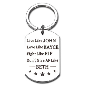 Live Like John Keychain Yellowstone National Park TV Show Merchandise Gifts for Women Men Yellowstone Themed Gift for Yellowstone Lovers Fans Birthday Thanksgiving Christmas Best Friends BFF Gifts