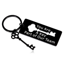 Load image into Gallery viewer, Coworker Appreciation Gifts You Are A Key Part of Our Team Keychain for Boss Employee Office Colleague Friends Leaving Farewell Thank You Christmas Gifts for Women Men Leader Retirement Birthday Gifts
