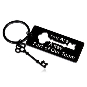 Coworker Appreciation Gifts You Are A Key Part of Our Team Keychain for Boss Employee Office Colleague Friends Leaving Farewell Thank You Christmas Gifts for Women Men Leader Retirement Birthday Gifts