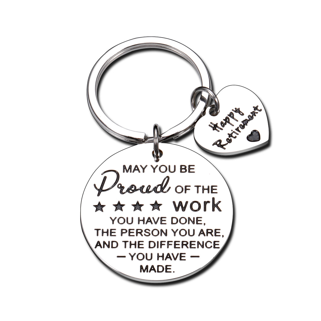 Happy Retirement Gifts for Women Men 2022 Retirement Appreciation Gifts Keychain for Boss Male Female Leader Teacher Nurse Coworker Leaving Gifts for Retired Colleague Employee Best Friends Work Gifts