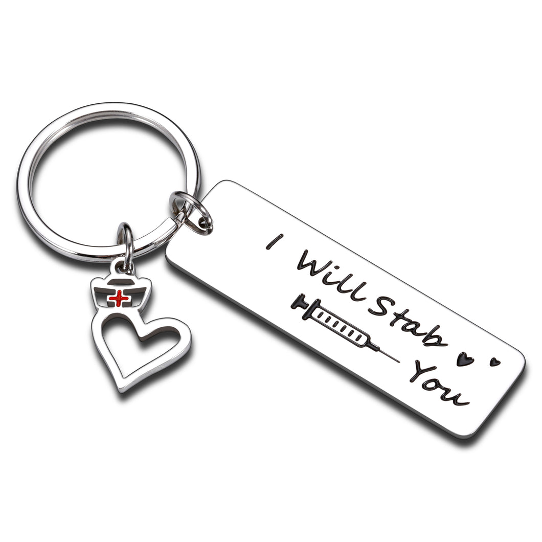 Funny Nurse Gifts for Women Nurse Appreciation Week Gifts for RN Nurses Registered Nurse Medical Nursing Student Graduation Birthday New Nurse Practitioner Thank You Keychain for Male Nurse Retirement
