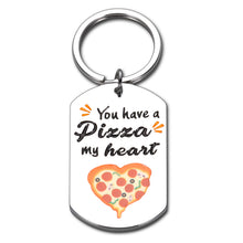 Load image into Gallery viewer, Funny Pizza Valentines Day Gifts for Couples Boyfriend Girlfriend Cute Anniversary Wedding Gifts Keychain for Husband Wife Bride Groom Birthday Engagement Pizza Gifts for Pizza Lover Soulmate Fiance
