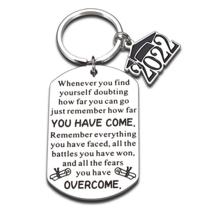 2022 Graduation Gifts Keychain for Him Her Teens Inspirational Graduation Gifts for Women Men College High School Nurse Master PhD Law Medical Students Grad Gifts for Senior Class of 2022 Son Daughter