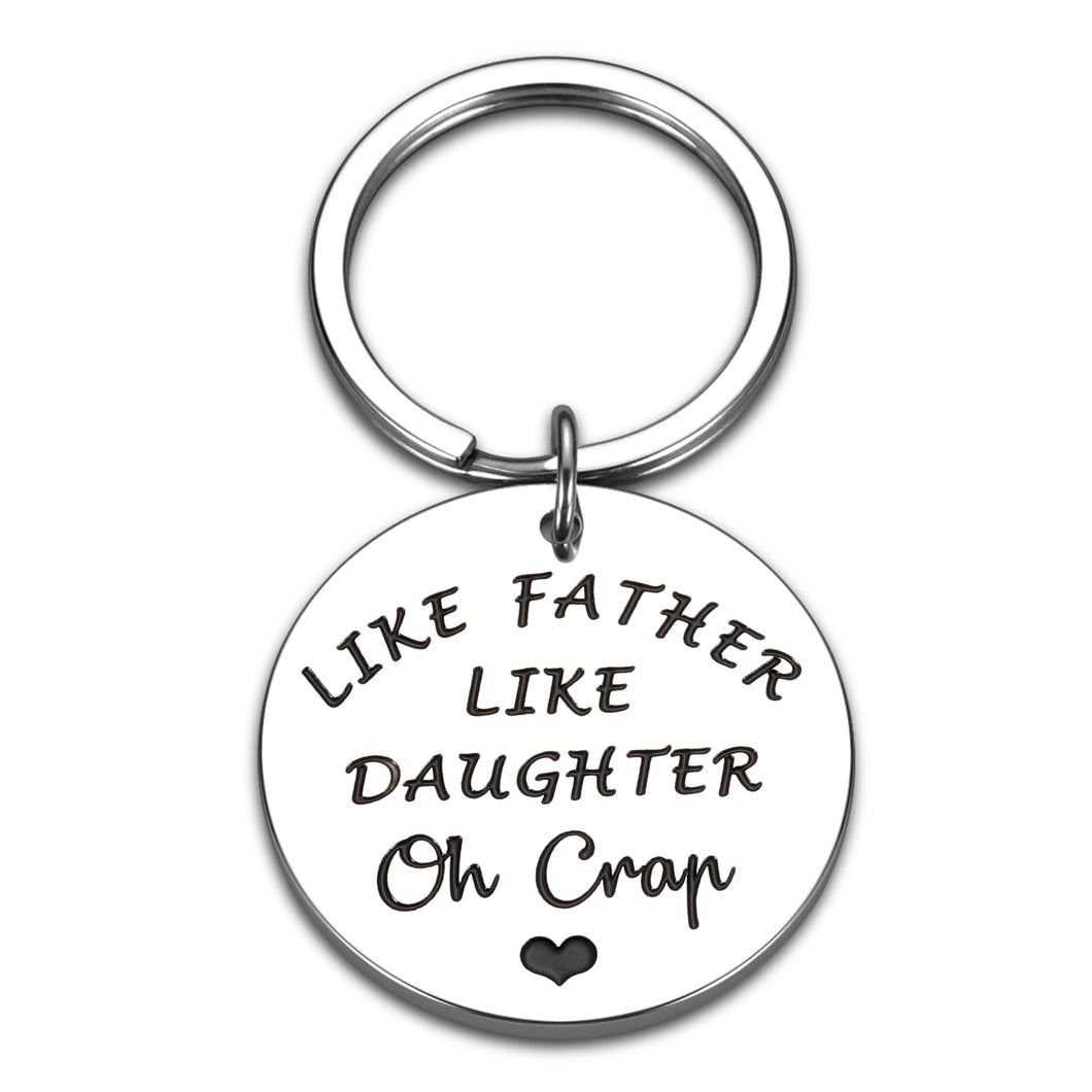 Dad Gifts from Daughter Funny Dad Gifts for Dad Birthday Fathers Day Like Father Like Daughter Keychain for Daddy Husband Stepdad New Dad to be from Kids Stepdaughter Wife Valentines Christmas Gifts