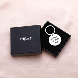 Inspirational Keychain for Women Men Teenage Personalized Double-Sided Jewelry Friend Encouragement Gift for Her Him Nothing Can Stop You chrismas Stocking Stuffers