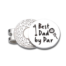 Load image into Gallery viewer, Golf Ball Marker Dad Gifts for Birthday Fathers Day from Daughter Son Best Dad by Par Golf Gifts for Men Golfer Husband from Wife New Daddy Stepdad Golf Lovers Valentines Christmas Magnetic Hat Clip
