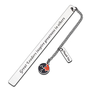 Great Leaders Gift for Boss Supervisor Mentor Bosses Day Bookmark Gifts for Women Men Boss Lady PM Coworker Leaving Farewell Retirement Promotion Thank You Appreciation Leadership New Job Holiday Gift