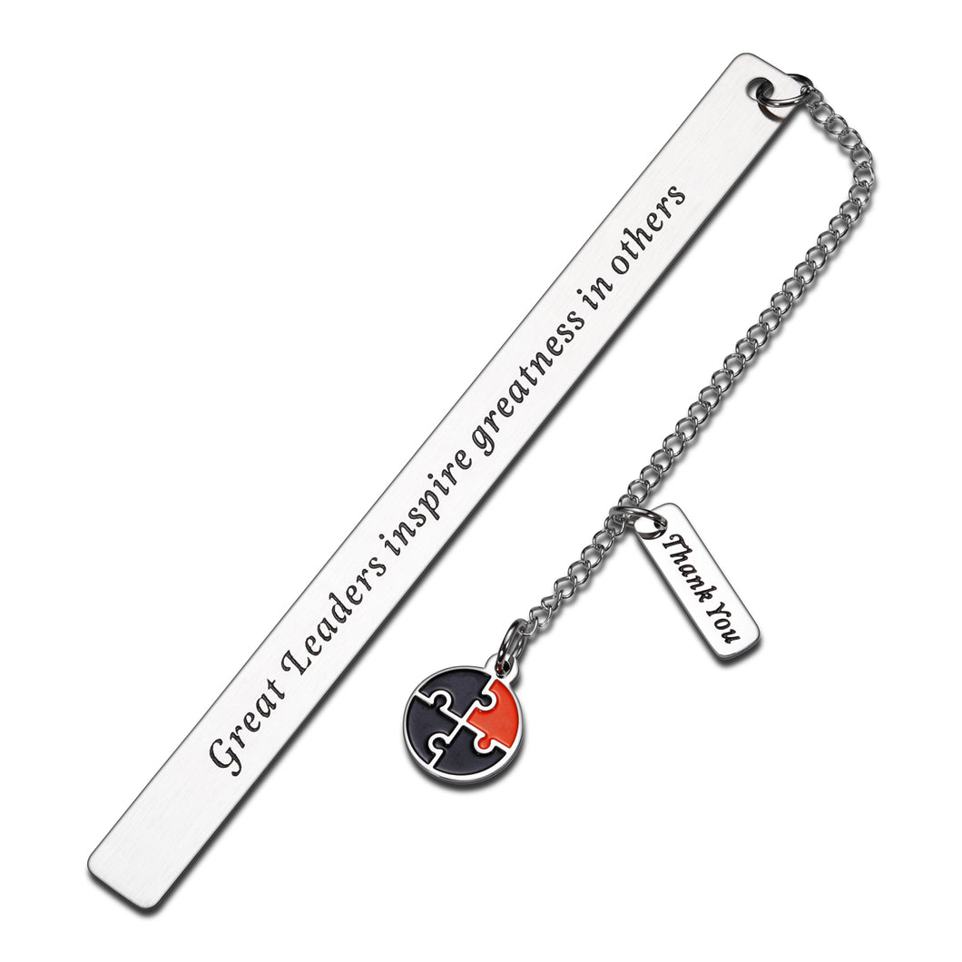 Great Leaders Gift for Boss Supervisor Mentor Bosses Day Bookmark Gifts for Women Men Boss Lady PM Coworker Leaving Farewell Retirement Promotion Thank You Appreciation Leadership New Job Holiday Gift