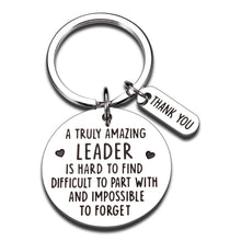 Load image into Gallery viewer, Team Leader Thank You Boss Gifts Keychain for Men Women Supervisor Boss Day Leaving Goodbye Farewell Gifts for Manager Mentor Coach Promotion New Job Retirement Leadership Employee Appreciation Gifts
