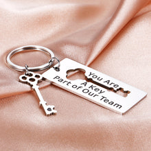 Load image into Gallery viewer, Thank You Gifts for Coworkers Team Gifts for Employee Appreciation Manger Boss Farewell Leaving Going Away Birthday Gifts Keychain for Staff Coach You Are A Key Part of Our Team for Teacher Retirement
