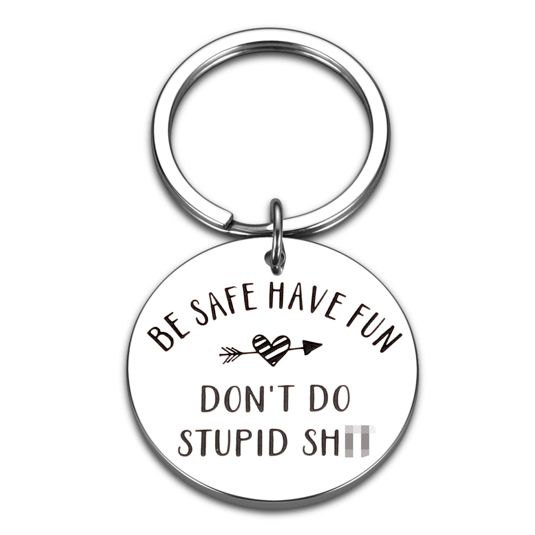 Funny Christmas Gifts for Teens Son Daughter Don’t Do Stupid Keychain for Boys Girls Kids Birthday Graduation Valentines Gifts for Teenagers Humor Gag Stocking Stuffers Gifts for Him Her from Mom Dad