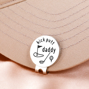 Golf Ball Marker Dad Gifts for Birthday Christmas from Daughter Son Funny Golf Gifts for Men Golfing Gifts for New Dad Stepdad Golf Lover Father’s Day Valentines Gifts Golfer Husband Magnetic Hat Clip
