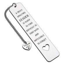 Load image into Gallery viewer, Leader Appreciation Gifts for Women Men Boss Day Thank You Gifts Bookmark for Boss Lady Supervisor Coworker Farewell Leaving Leadership Gift for Mentor Coach Retirement Promotion Birthday Holiday Gift
