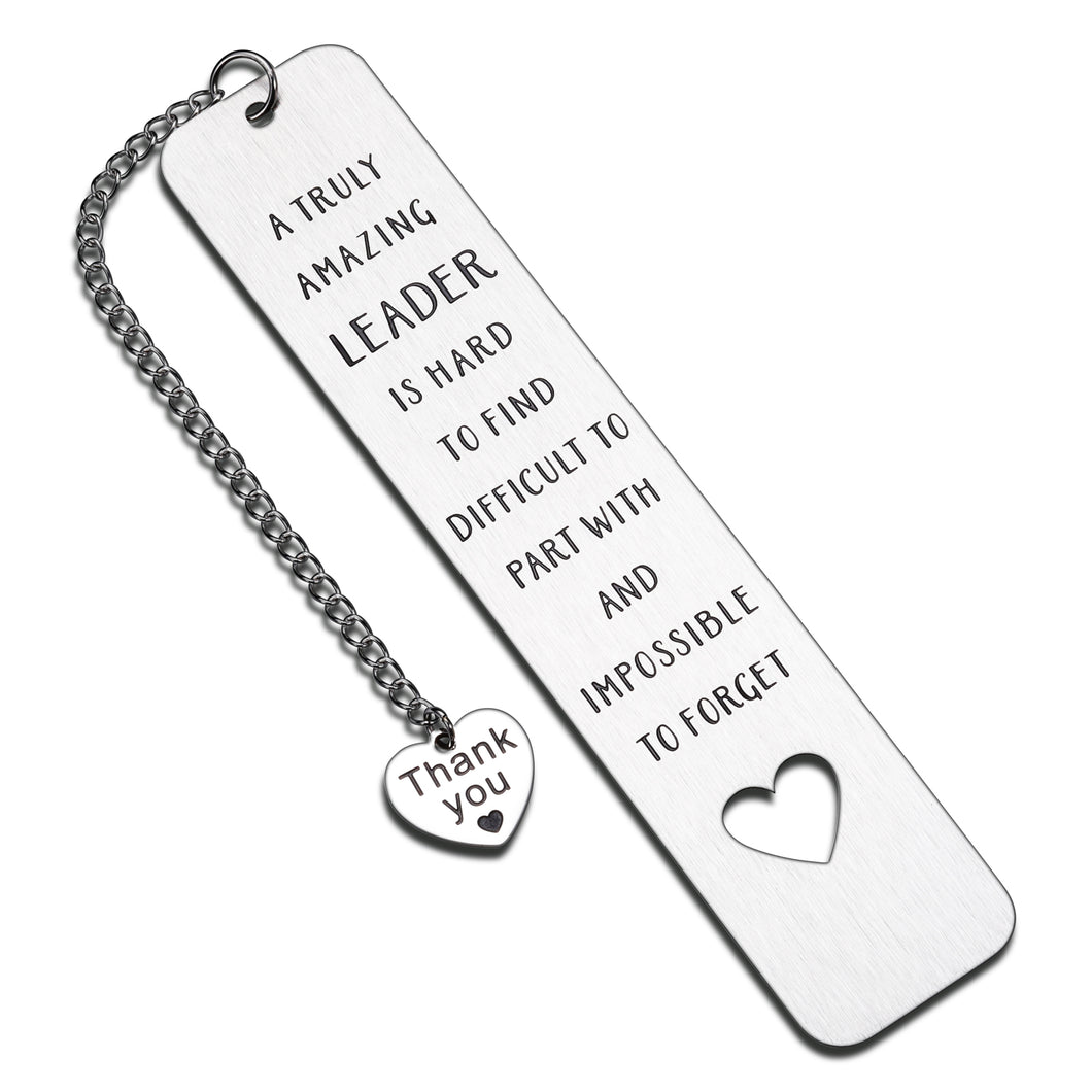Leader Appreciation Gifts for Women Men Boss Day Thank You Gifts Bookmark for Boss Lady Supervisor Coworker Farewell Leaving Leadership Gift for Mentor Coach Retirement Promotion Birthday Holiday Gift