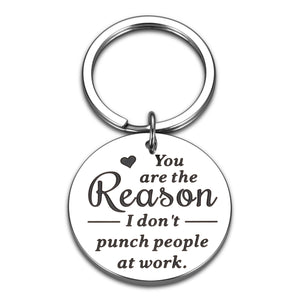 Employee Appreciation Gifts Funny Keychain for Coworker Leaving Office Colleague Going Away Boss Day Farewell Gifts for Manager Leader Thank You Retirement Gifts for Women Men Promotion Christmas Gift