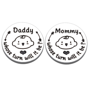Funny New Baby Gifts for First Time Mom Dad New Parents Decision Coin Expecting Mom Pregnancy Gifts for Women Mommy Daddy to be Baby Shower Christmas Birthday Mothers Fathers Day Presents Double Sided Brand: Trikalika