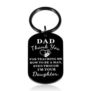 Dad Gifts from Daughter Fathers Day Appreciation Gifts Keychain for Daddy Bonus Dad Birthday Retirement Funny Dad Gifts for Stepdad New Dad to be Husband Papa from Kids Wife Christmas Valentines Gifts