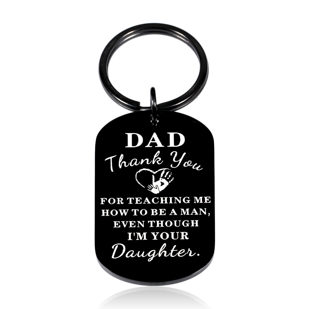 Dad Gifts from Daughter Fathers Day Appreciation Gifts Keychain for Daddy Bonus Dad Birthday Retirement Funny Dad Gifts for Stepdad New Dad to be Husband Papa from Kids Wife Christmas Valentines Gifts