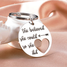 Load image into Gallery viewer, Inspirational Graduation Gifts for Her Class of 2021 High School College Senior Nurse Graduation Cap Gifts Keychain for Daughter Teen Girls Friends She Believed She Could So She Did Jewelry for Women
