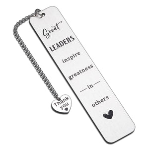 Leader Employee Appreciation Gifts Bookmark for Female Male Boss Day Thank You Gifts for Mentor Manager Supervisor Boss Lady Gift for Coworker Farewell Retirement Promotion New Job Birthday Book Lover