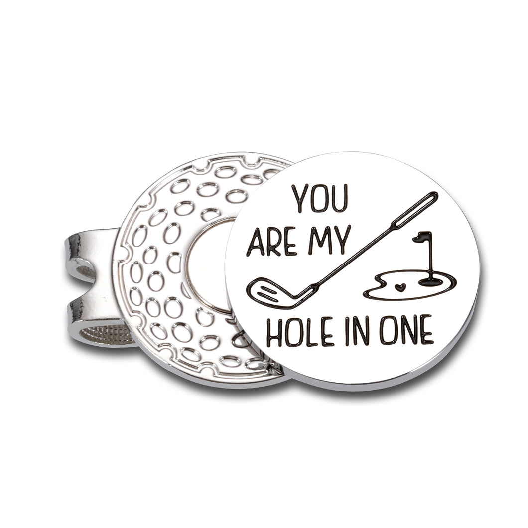 Golf Ball Marker Boyfriend Husband Golf Gifts for Men Unique Anniversary Birthday Golf Accessories for Golfer Fathers Day Valentines Golf Lover Magnetic Hat Clip for Him from Wife Girlfriend Christmas