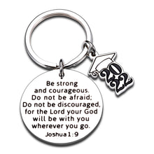 Load image into Gallery viewer, Class of 2022 Graduation Gifts Keychain for Him Her Inspirational Christian Bible Verse Gifts for High School College Boys Girls Grad Gifts for Senior Nurse Medical School Students Master PhD Friends
