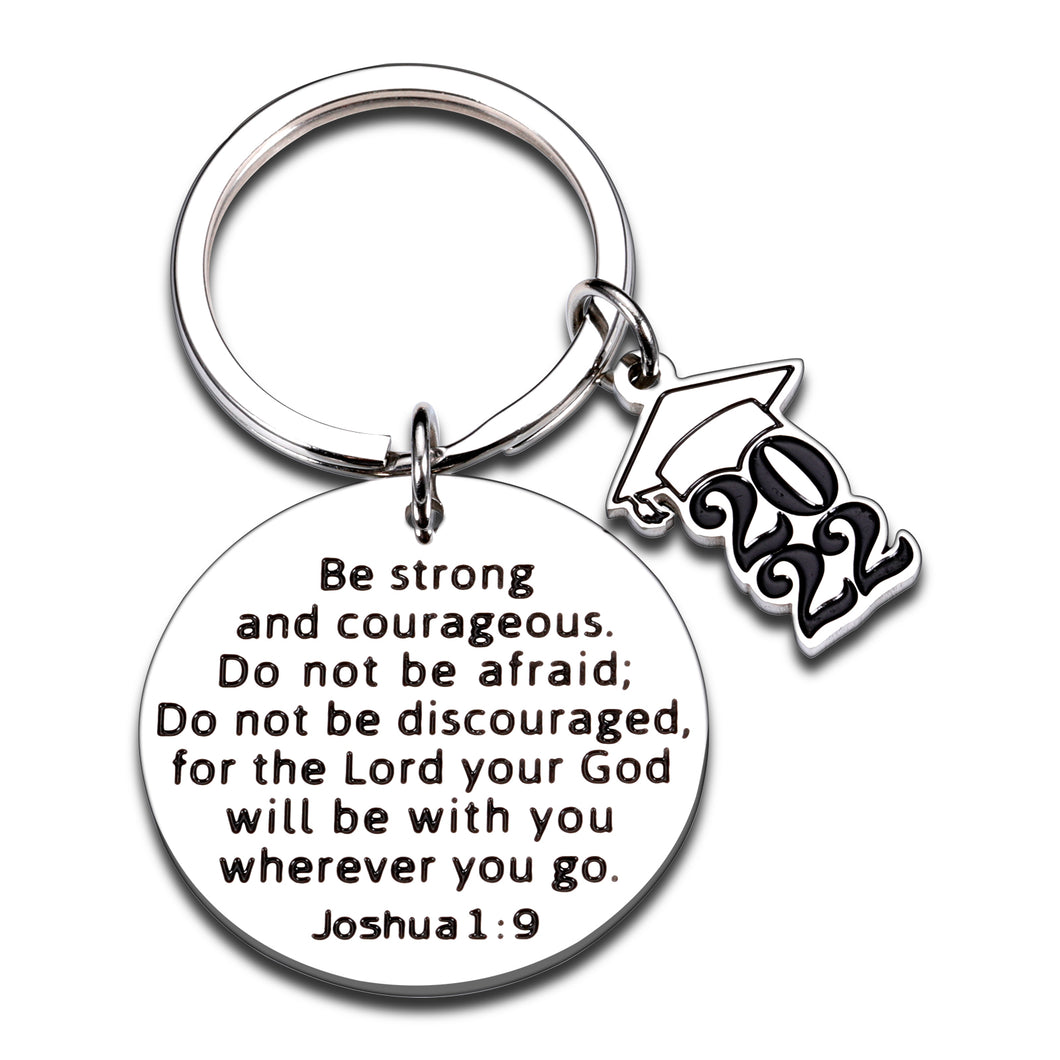 Class of 2022 Graduation Gifts Keychain for Him Her Inspirational Christian Bible Verse Gifts for High School College Boys Girls Grad Gifts for Senior Nurse Medical School Students Master PhD Friends