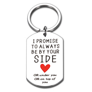 Funny Naughty Gifts for Couple Boyfriend Valentines Day Anniversary Wedding Gifts Keychain for Husband Women Men I Love You Gifts for Him Hubby from Wife Girlfriend Birthday Engagement Christmas Gifts