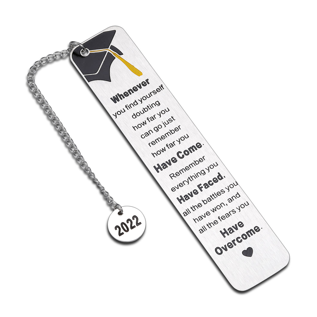 2022 Inspirational Graduation Bookmark Gifts for Women Men Encouragement Gifts for College High School Teen Boy Girl Senior Grads Nurse Motivational Gifts Book Lovers Friends Son Daughter from Mom Dad