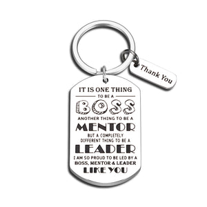 Boss Christmas Gifts for Mentor Leader Boss Appreciation Gifts Keychain for Supervisor Colleague Office Employee Thank You Gift for Coworker Leaving Farewell Retirement Gift for Boss Lady Birthday