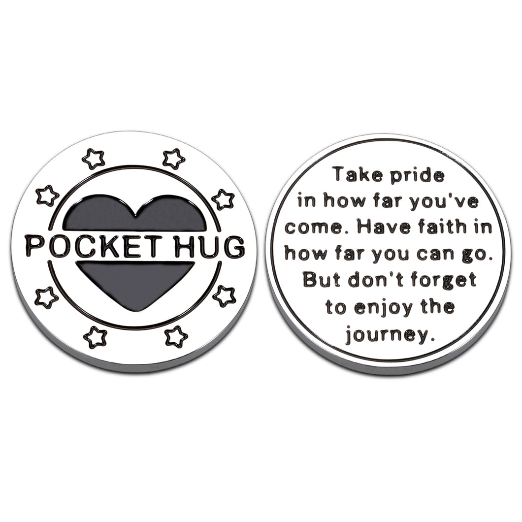 Inspirational Gifts for Women Men Pocket Hug Token 2022 Graduation Gifts for Son Daughter Girls Boys Christmas Stocking Stuffer Lockdown Gifts for Friend BFF Isolation Social Distancing Double-Sided