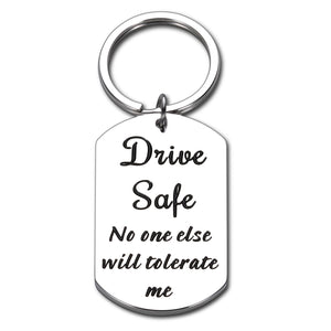 Drive Safe Keychain Gifts for Boyfriend Christmas Valentines Gifts for Him Her Girlfriend Anniversary Husband Gifts from Wife Fiance Birthday Cute Couple Love Gifts Son New Driver Stocking Stuffers