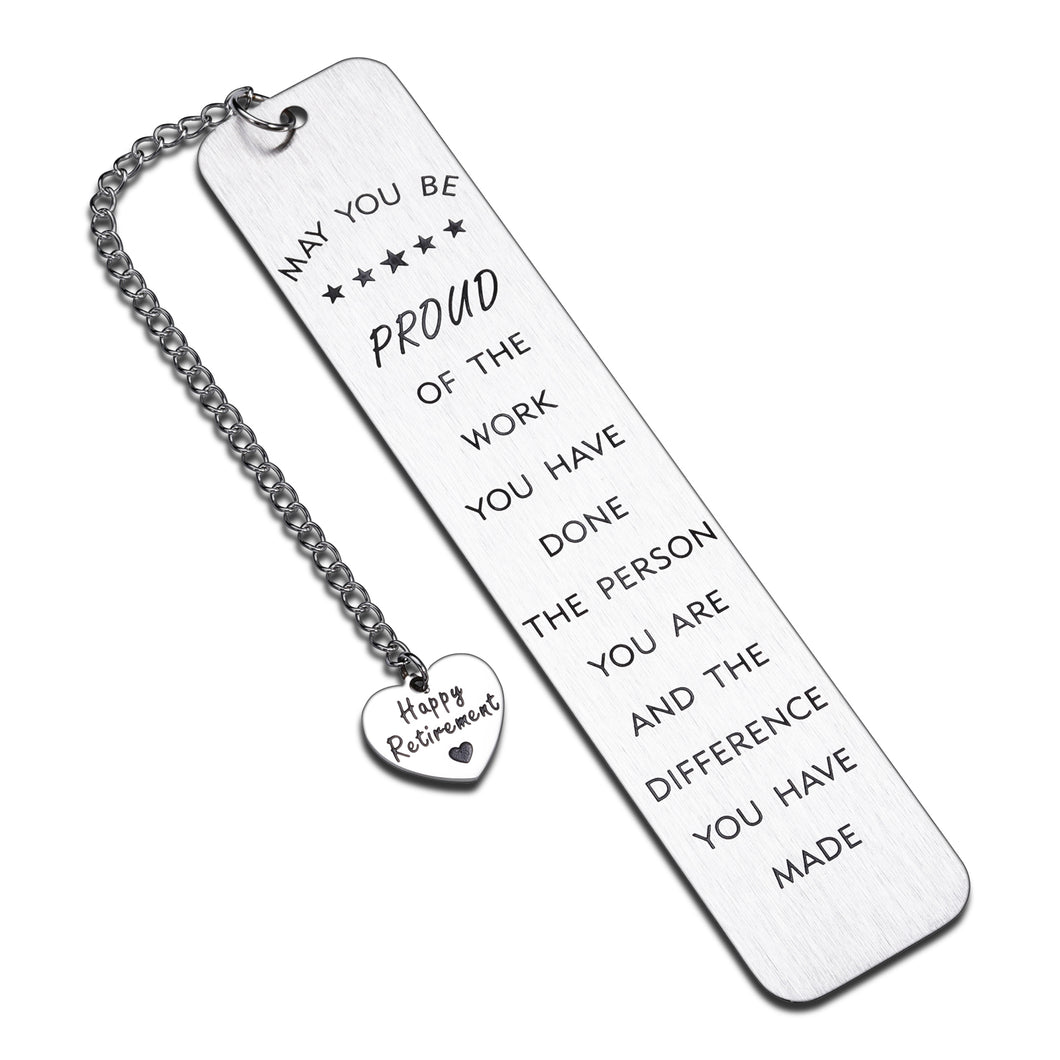 Happy Retirement Bookmark Gifts for Women Men Retirement Appreciation Gifts for Retired Colleague Employee Coworker Leaving Gifts for Teacher Nurse Retiree Friend Farewell Female Male Boss Book Lovers
