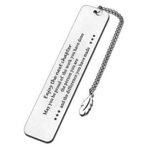 Inspirational Retirement Gifts for Women Men Appreciation Bookmark with Chain for Retired Boss Leader Office Colleagues Happy Retirement Coworker Leaving Gifts for Teacher Nurse Retiree Book Lovers
