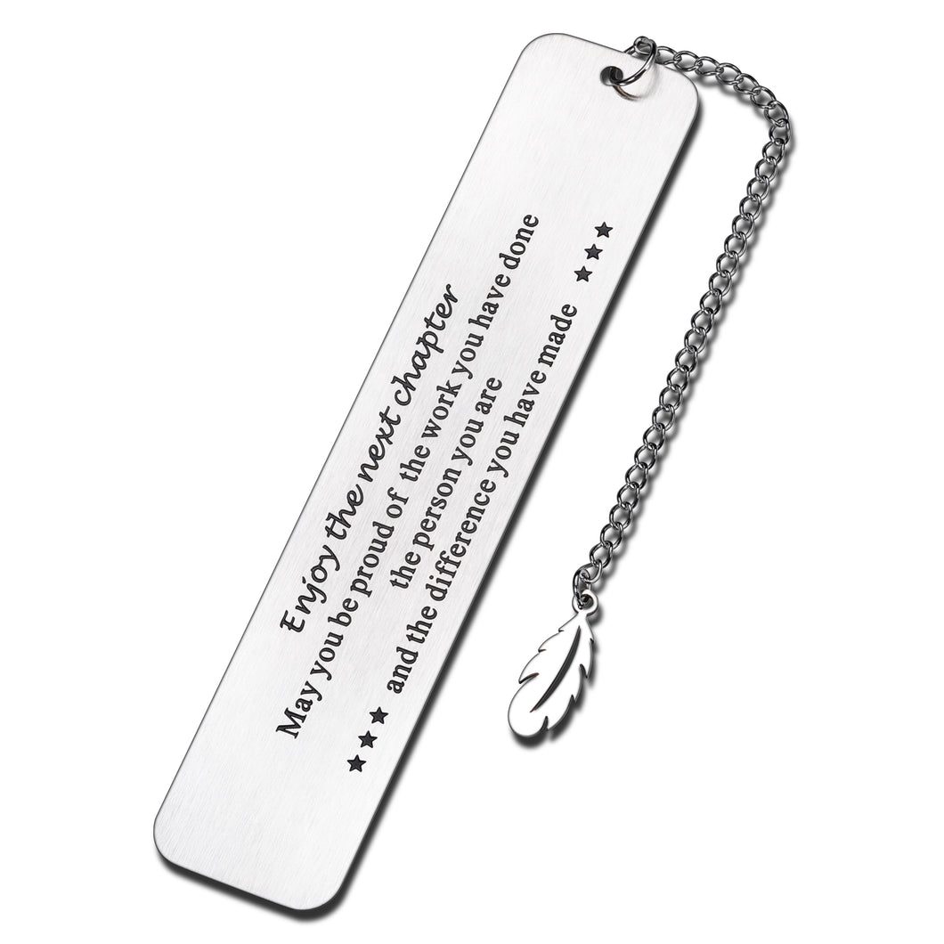Inspirational Retirement Gifts for Women Men Appreciation Bookmark with Chain for Retired Boss Leader Office Colleagues Happy Retirement Coworker Leaving Gifts for Teacher Nurse Retiree Book Lovers