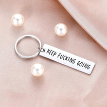 Load image into Gallery viewer, Tritiara Graduation Gifts Keychain for Class 2020 Her Him Daughter Son College Student Quote Keep Going Stainless Steel Engraved Come Chrismas Stcocking Stuffer Secret Message Jewelry Key Ring
