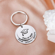 Load image into Gallery viewer, Tritiara Graduation Gifts Keychain for Class 2020 Her Him Daughter Son Women  Friends and Classmates College Dream Believe Achieve Key Ring
