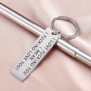 Birthday Gift Funny Couple Keychain for Boyfriend Husband from Girlfriend Wife Him Her His i Love You Teen Wedding Anniversary Valentine Christmas Key Ring