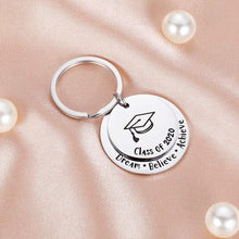 Load image into Gallery viewer, Tritiara Graduation Gifts Keychain for Class 2020 Her Him Daughter Son Women  Friends and Classmates College Dream Believe Achieve Key Ring
