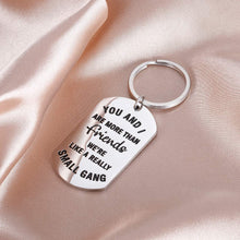 Load image into Gallery viewer, Tritiara Best Friends Keychain Gift for Women Men -Friendship BFF Gifts Birthday Wedding -You and I More Than Friends Small Gang Bestie Coworker Girlfriends Jewelry Graduation Keyring

