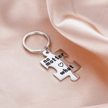 Load image into Gallery viewer, Tritiara 3 PCS Best Friend Keychain Christmas Thanksgiving Stocking Stuffers Long Distance Gift for BFF Couple Sister No Matter Where What When Puzzle Keyring Friendship for Couple Sister Teens Birthday
